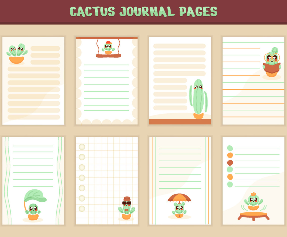 Cactus and Succulents Monthly Planner