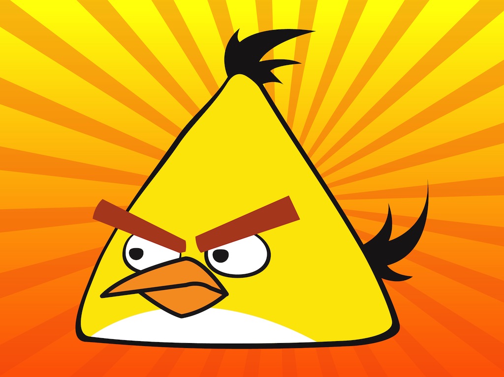 Yellow Angry Bird Vector Art & Graphics 