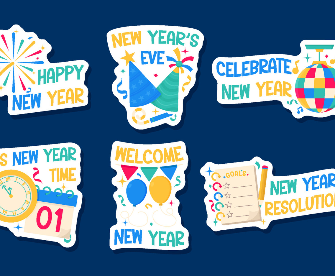 Happy New Year Greeting Chat Stickers