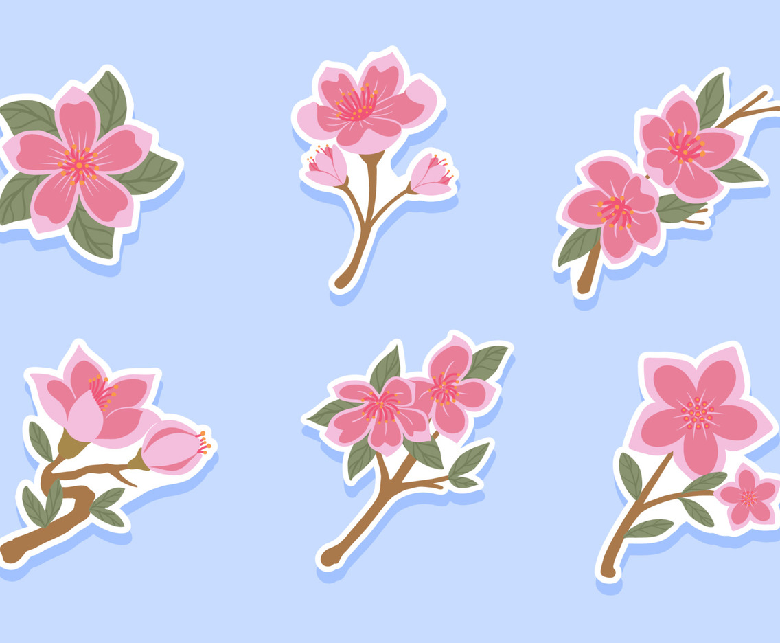 Peach Blossom Sticker Set