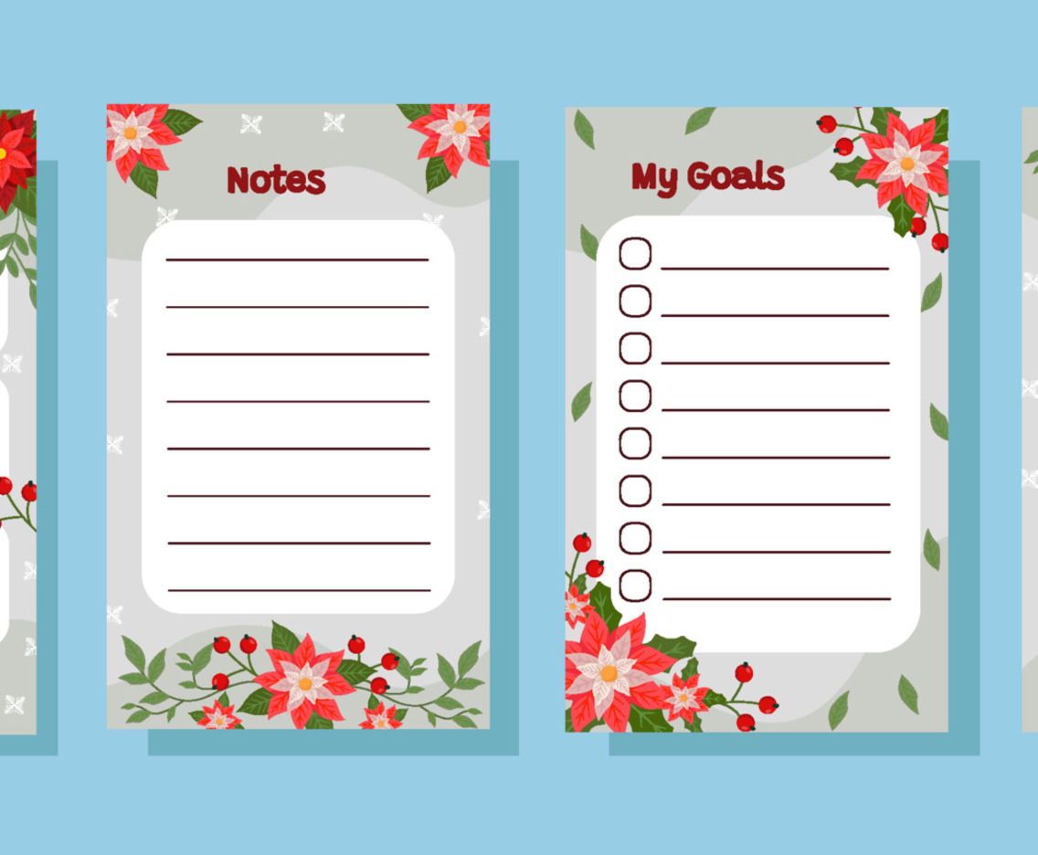 Poinsettias Journal Table Page