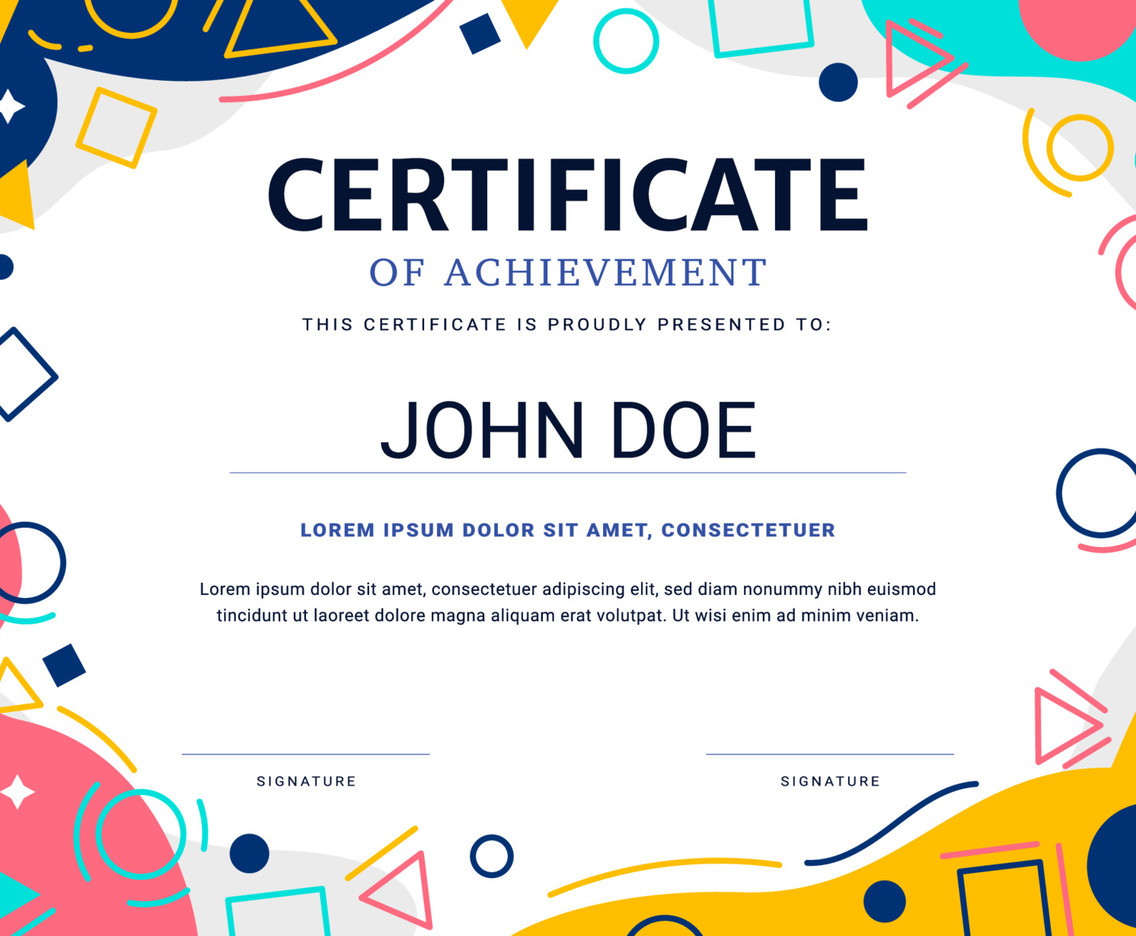 Modern Flat Certificate Template