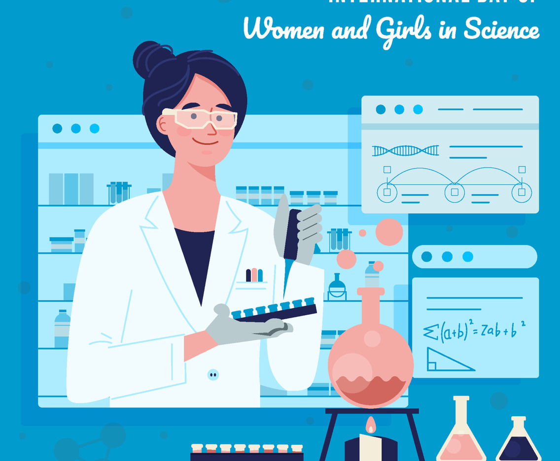 Woman Scientist Working In Her Lab Concept