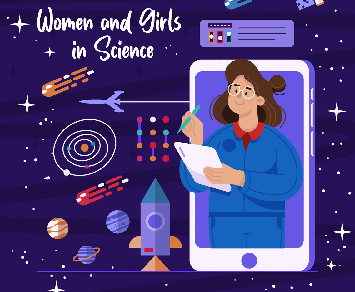 Woman Learning To Be An Astronaut via Online Tutorial