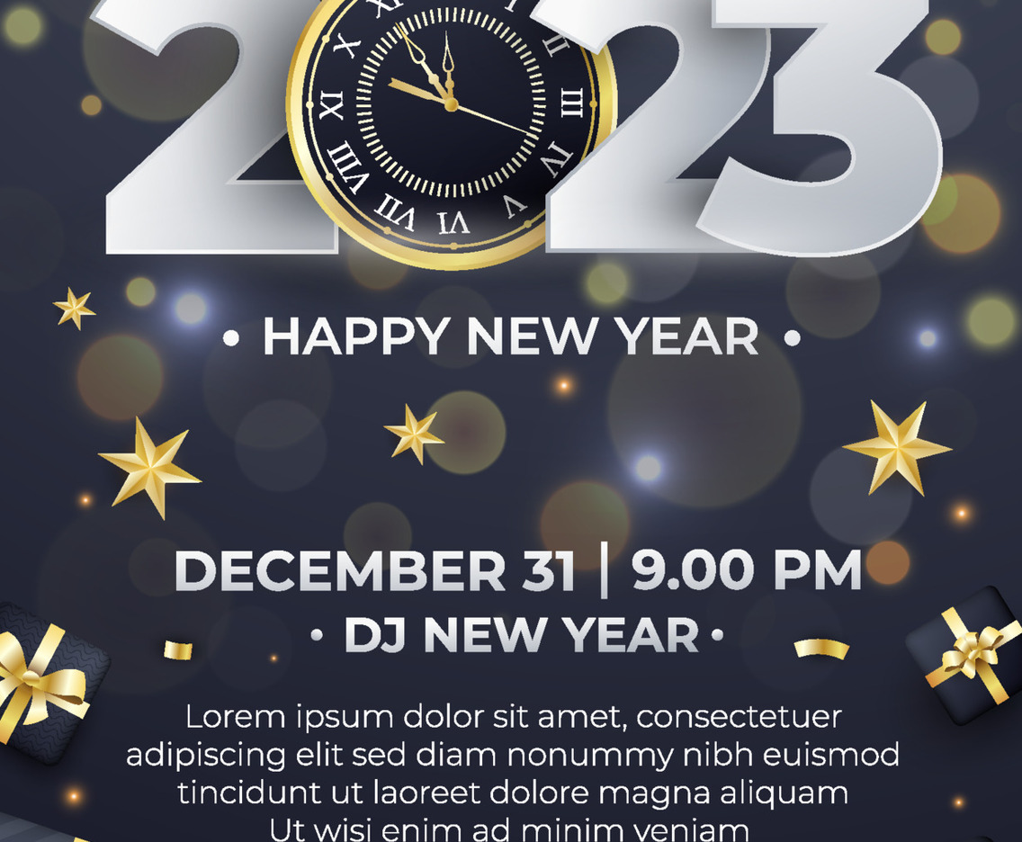 New Year Party Poster Template