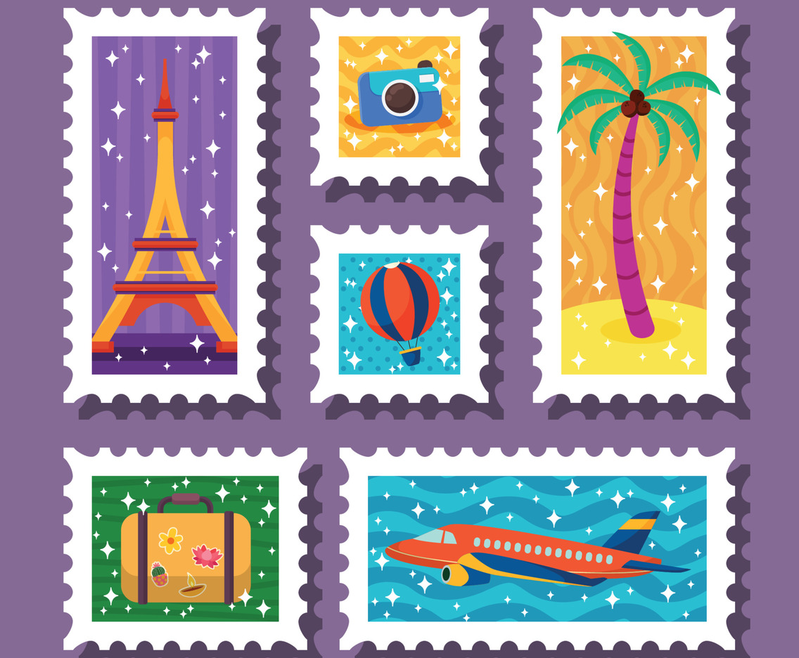 Hand Drawn Traveling Seal Stamp