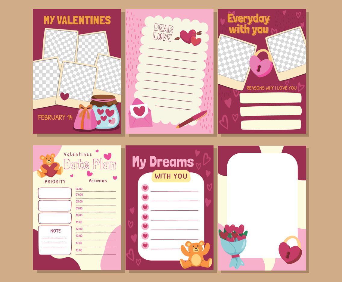 Valentines Journal Template
