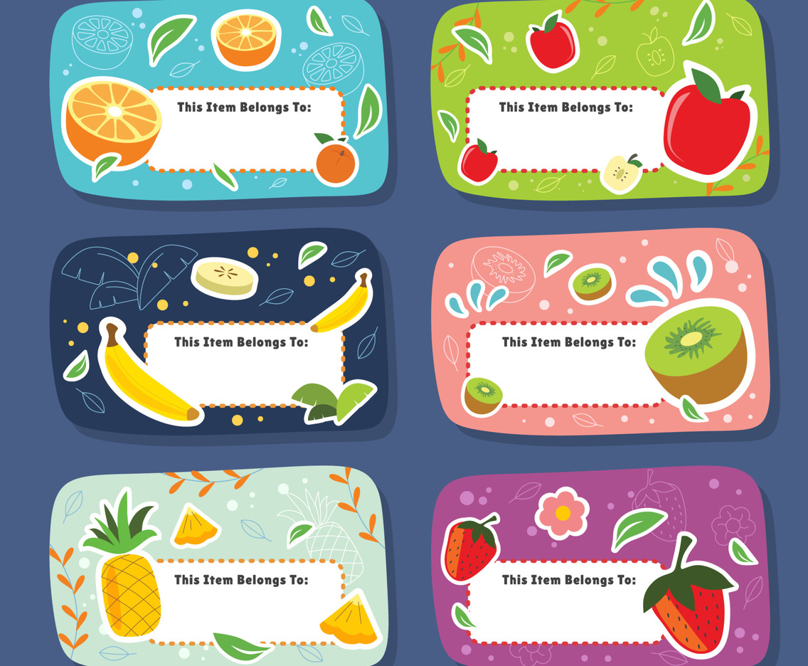 Cute Fruity Fruit Name Tag