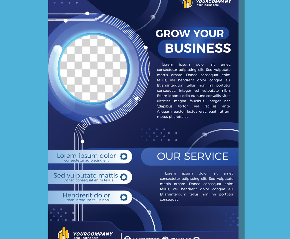 Modern Blue Poster For Business