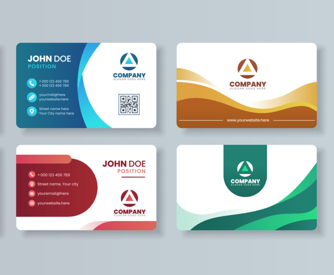 Business card template set