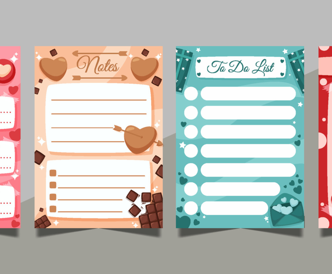 Journal Template Valentine Table Pages