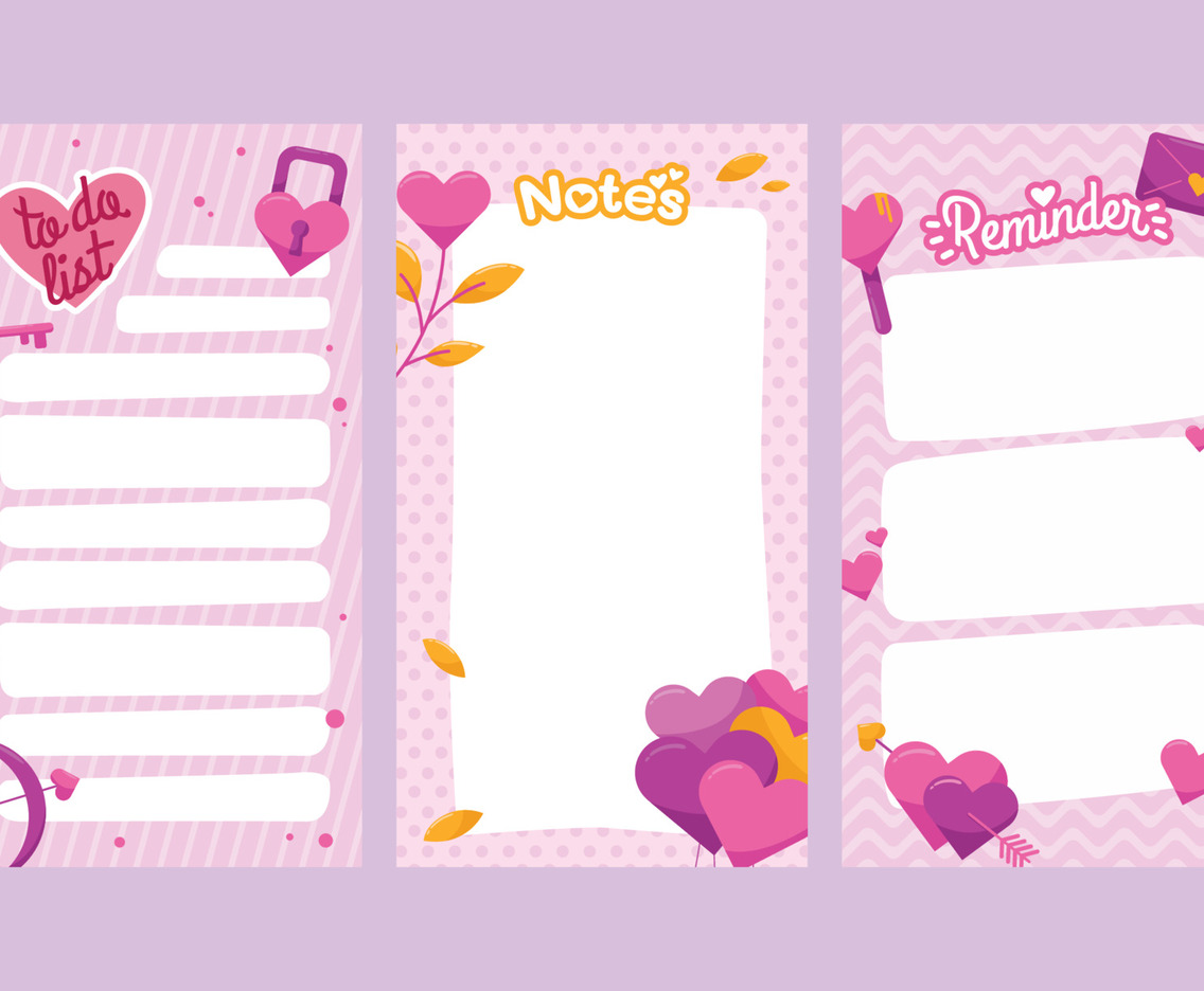 Cute Valentine Template Pages