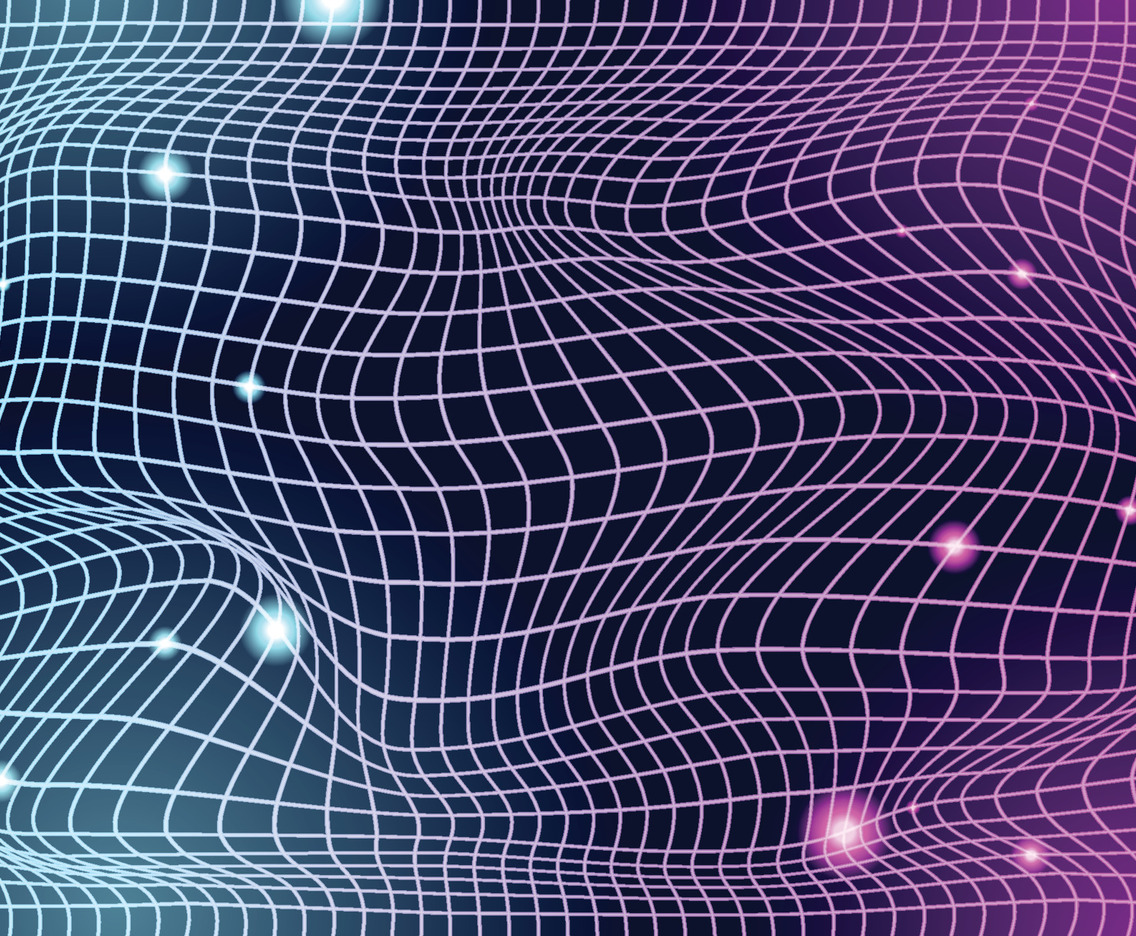 Abstract Line Neon Lights Background