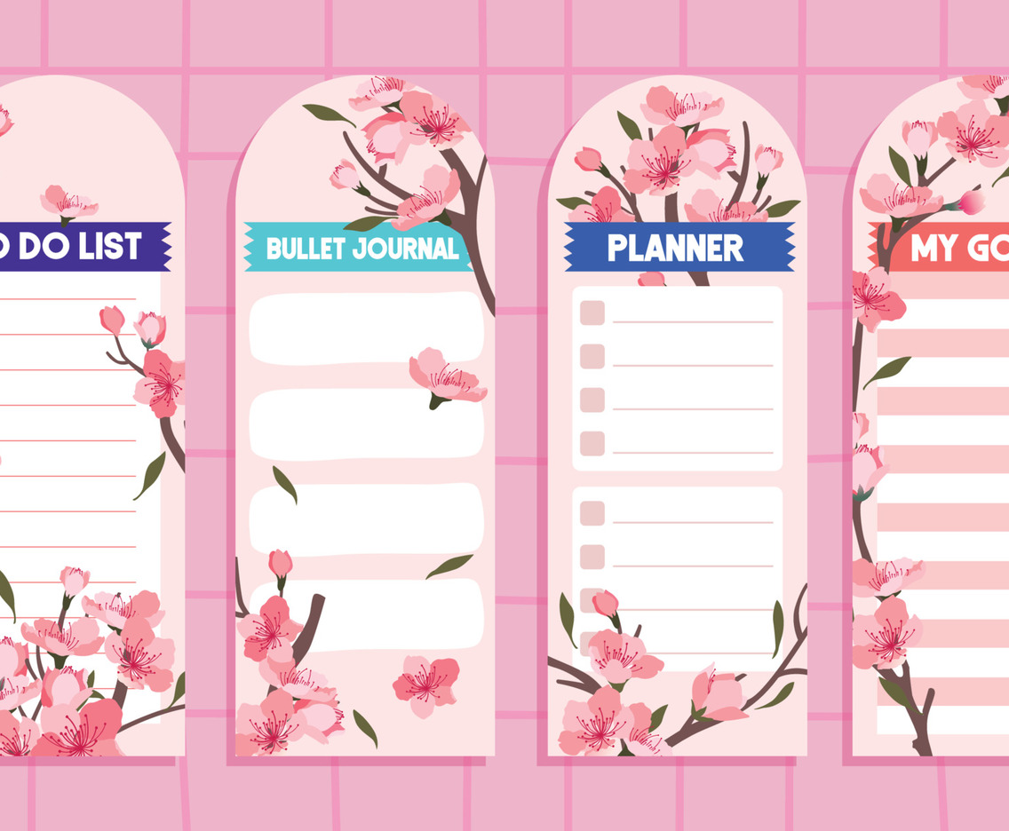 Peach Blossom  Journal Template