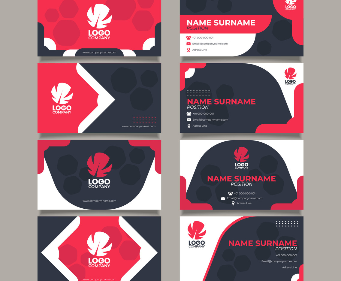 Simple Flat Card Name for Business