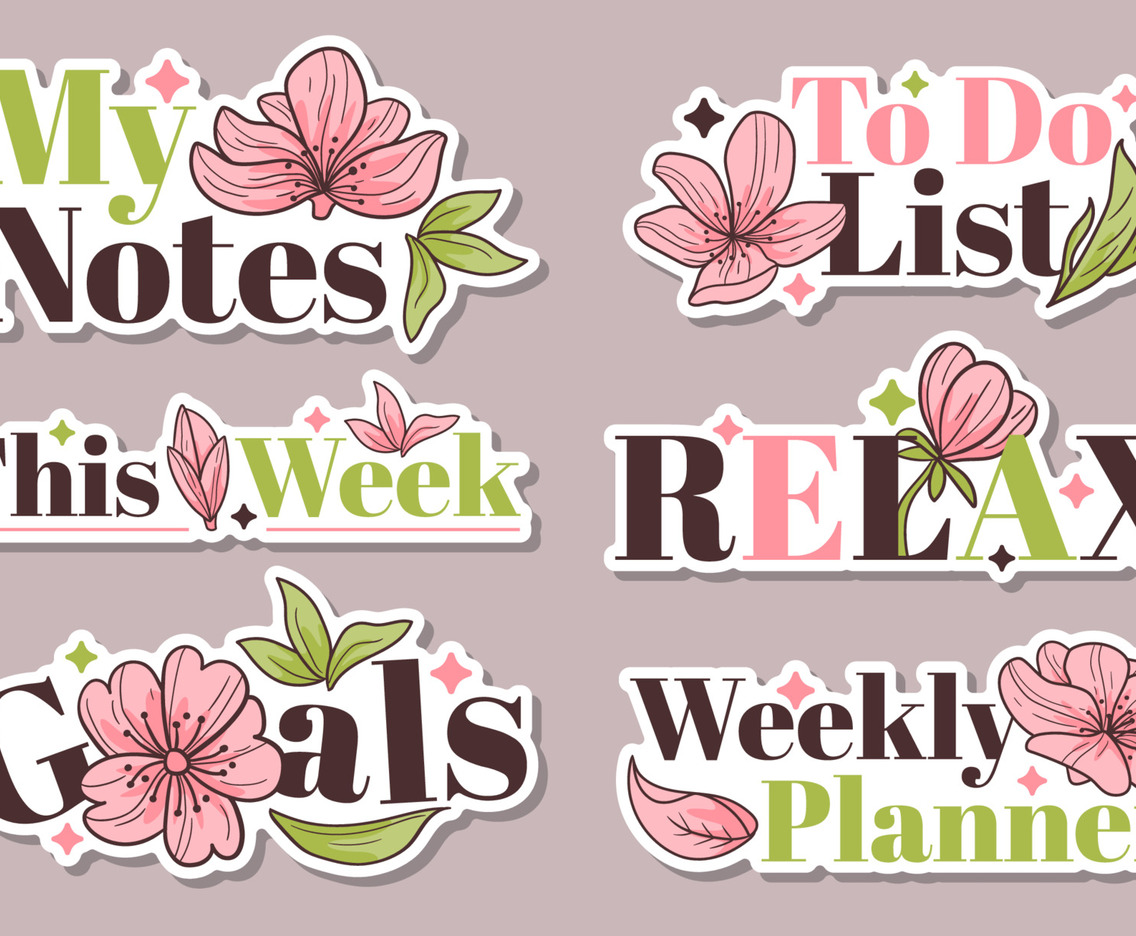 Peach Blossom Sticker Journal