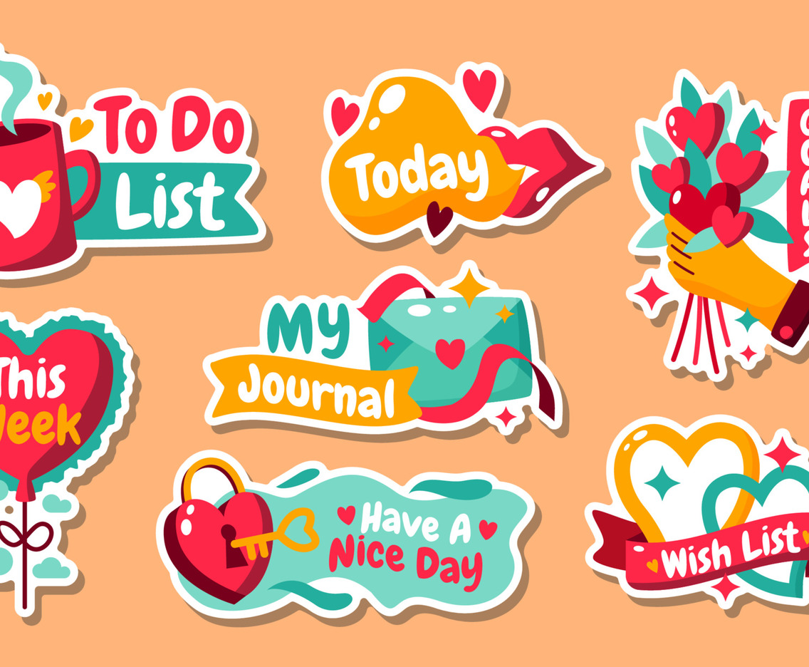 Valentines Sticker Journal