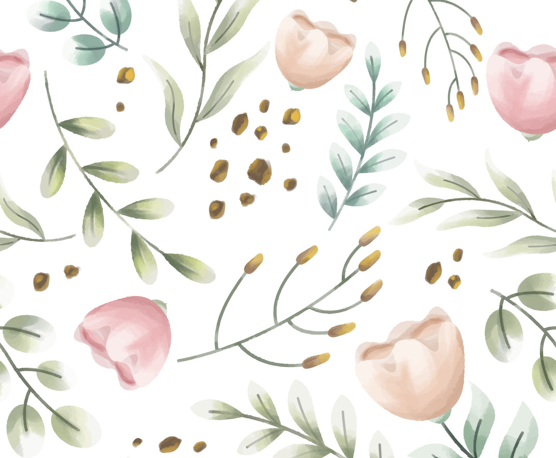 Watercolor Floral Seamless Pattern