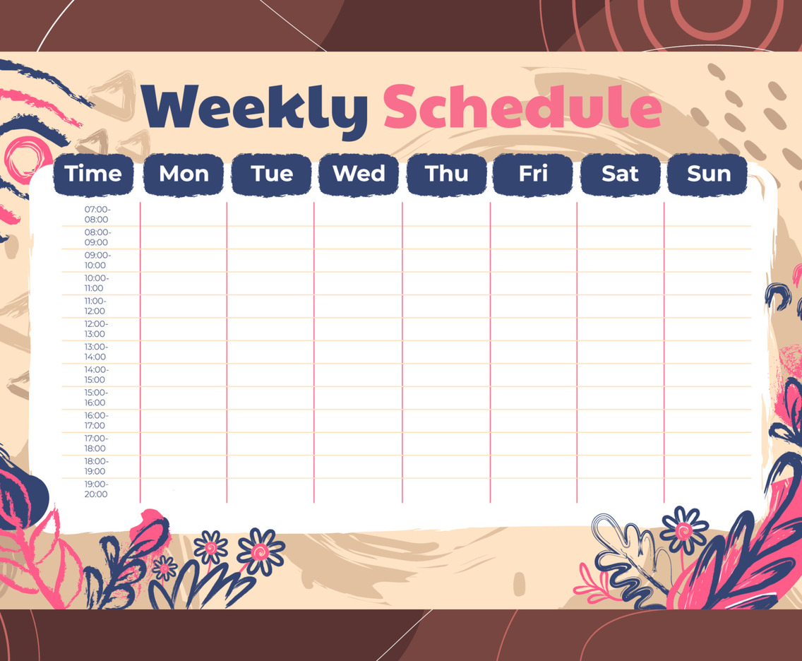 Weekly with Abstract Handdrawn