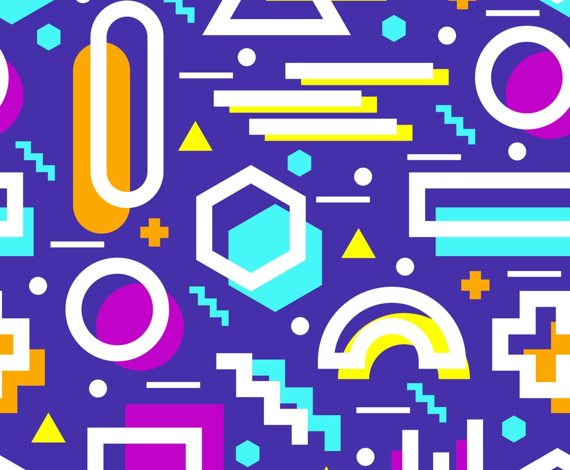 Colorful Geometric Shape Seamless Pattern Background
