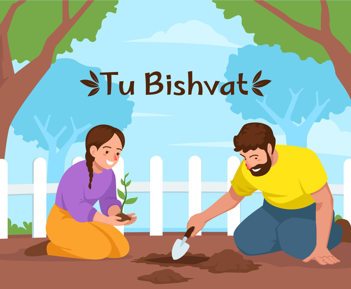 Man and Woman Farming to Celebrating Tu Bishvat