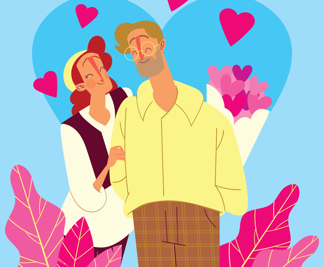 Cute and Romantic Couple in Valentine's Day