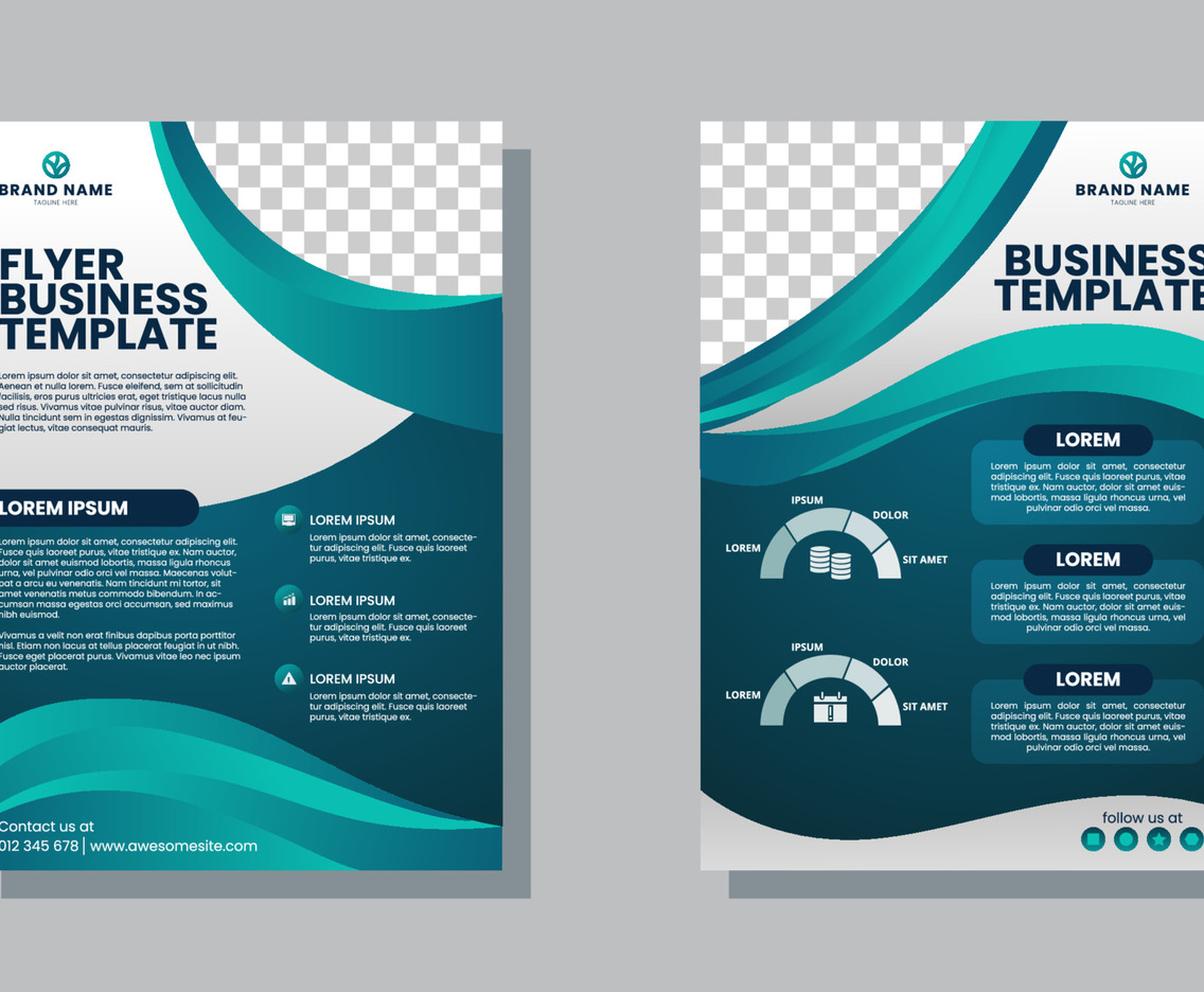 Blue Greenish Corporate Flyer