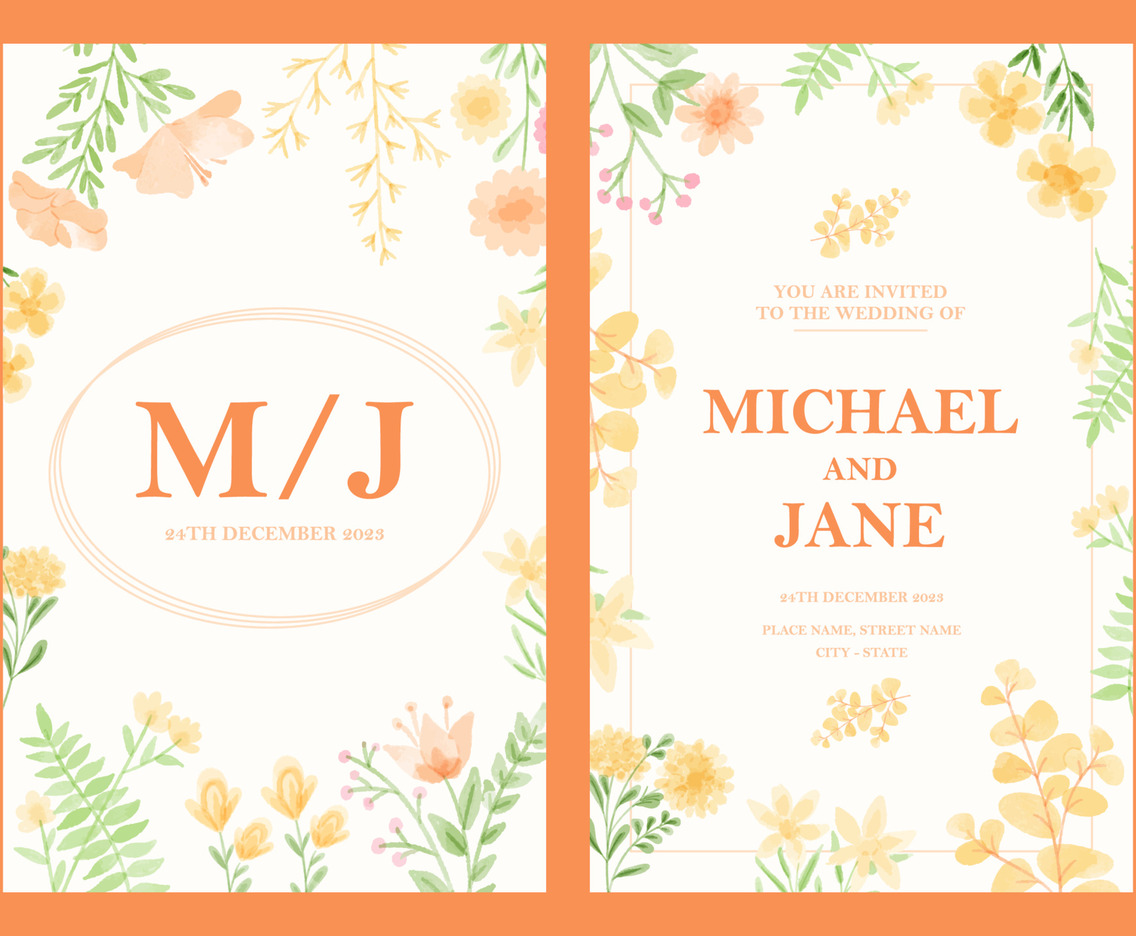 Modern Casual Or Semi Formal Wedding Invitation