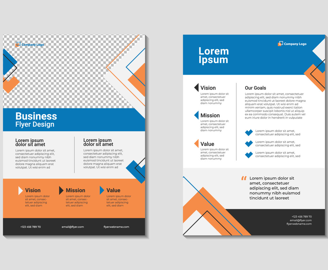 Geometric Flat Business Flyer Design Template
