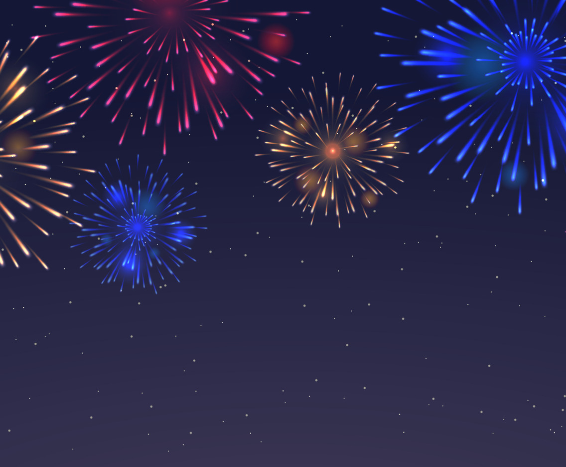 Firework Light in The Night Background