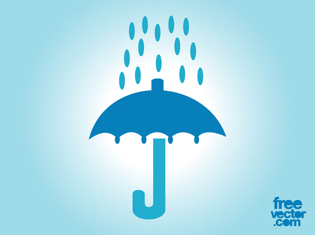 Umbrella And Rain Icon