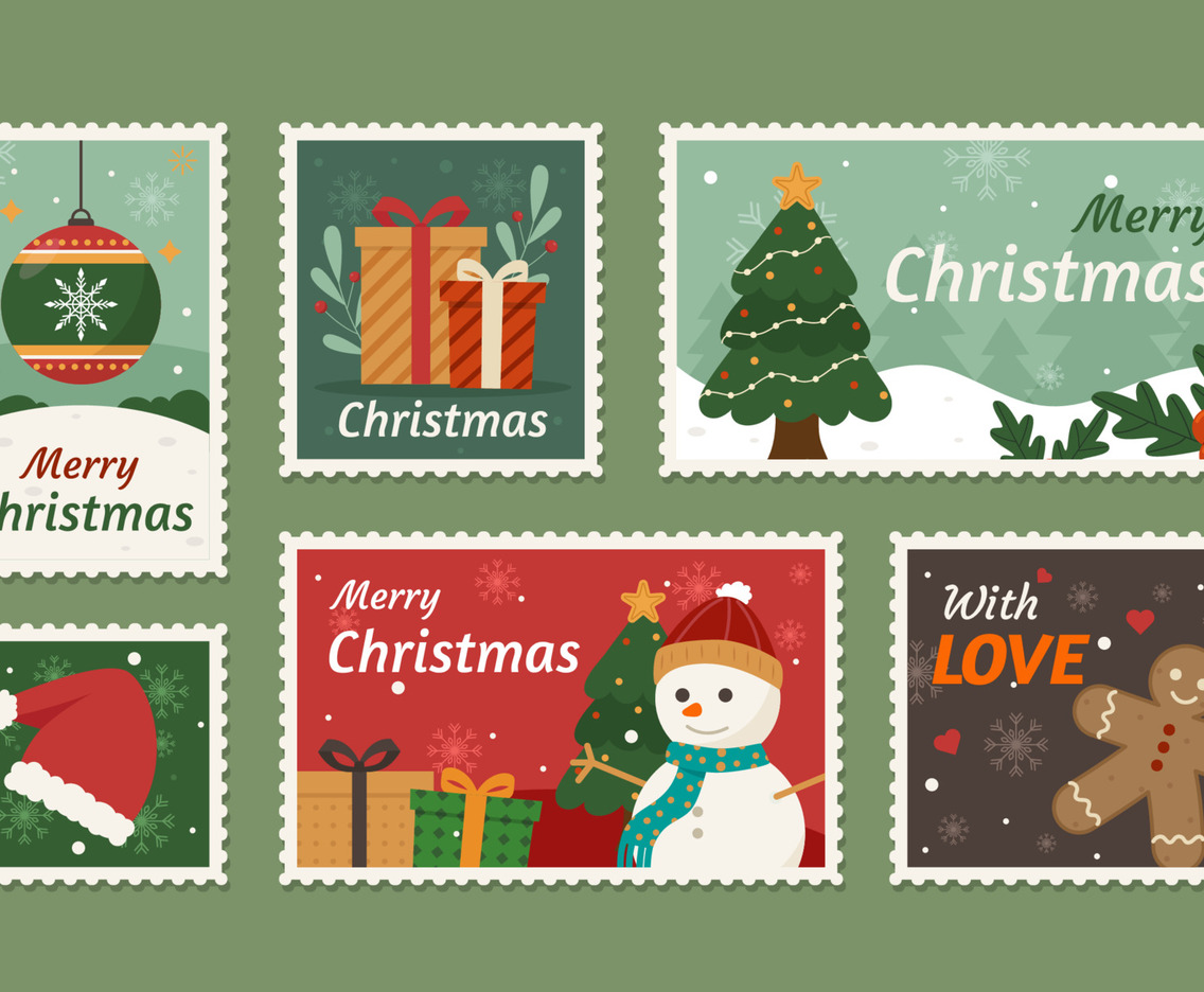 Christmas Stamp Sticker Set