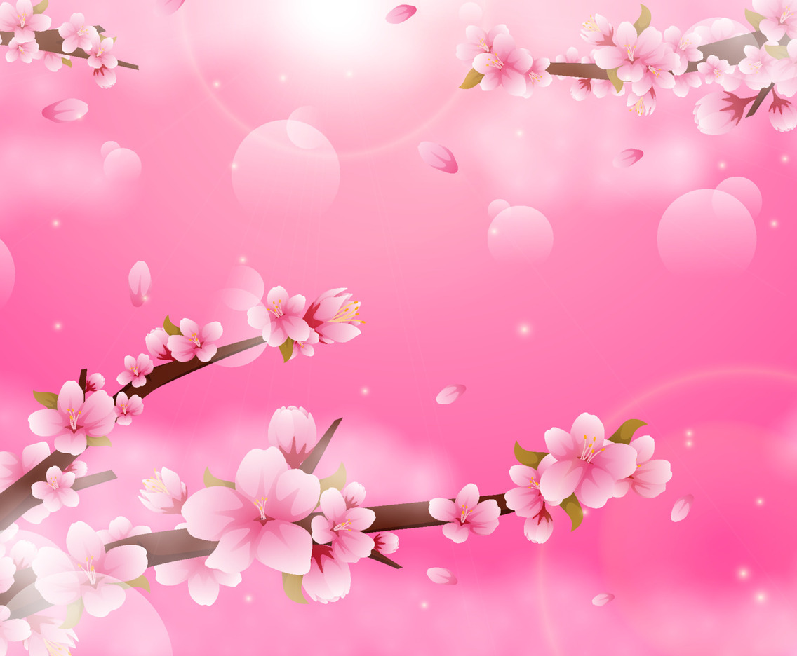 Peach Blossom Background