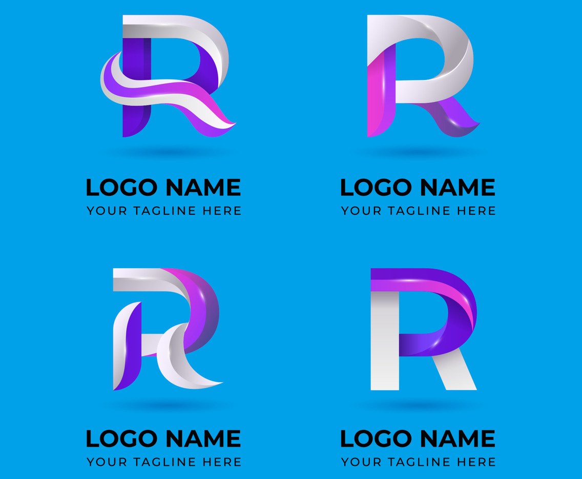 3D Alphabets Logo Set