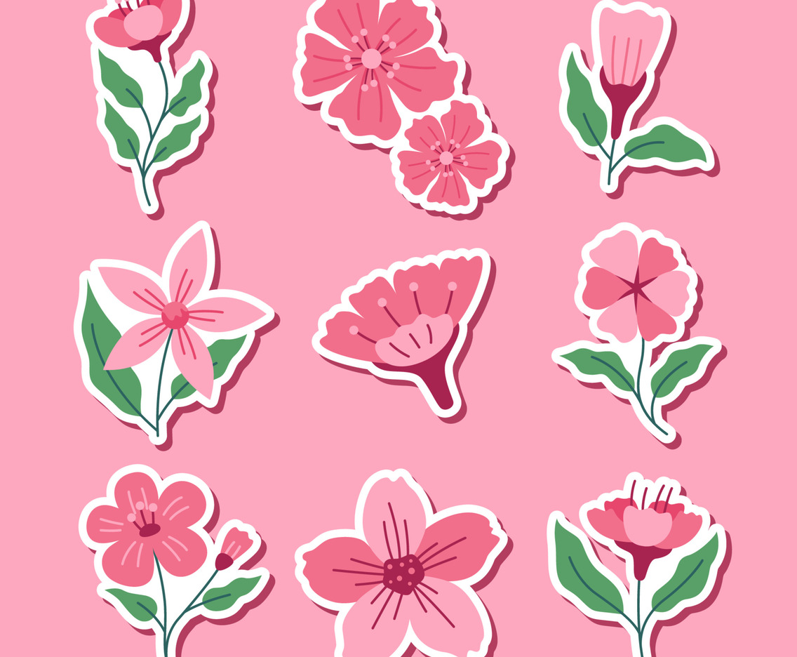 Peach Blossom for Journal Sticker Set