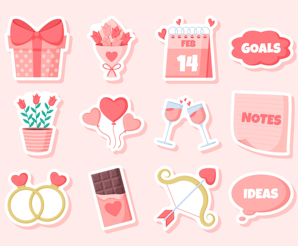 Valentine Journal Sticker