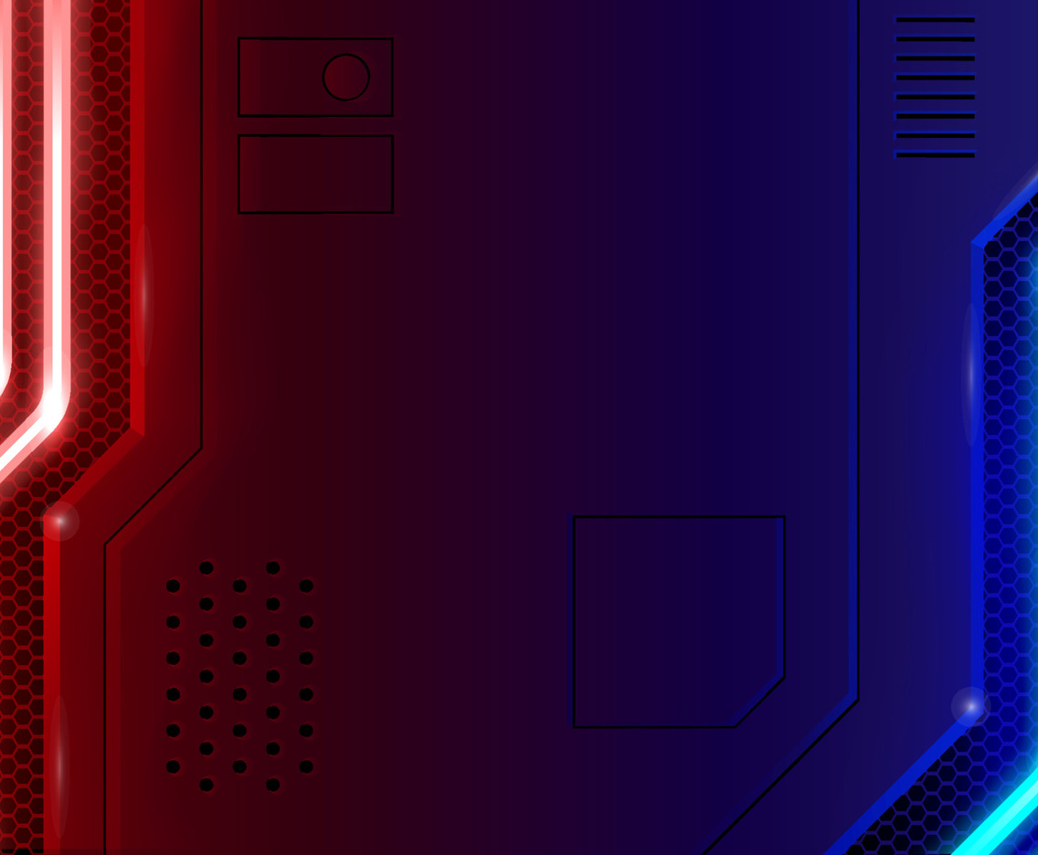 Abstract Background with Light Up Neon on the Industrial Wall