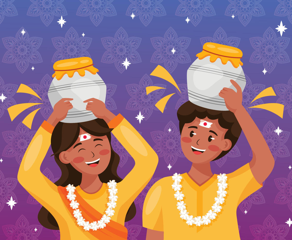 Couple Celebrating Thaipusam Festival