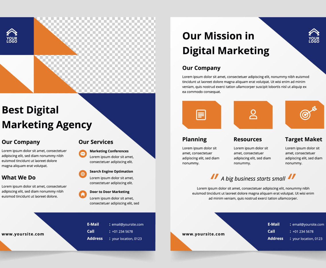 Modern Flat Business Flyer Template