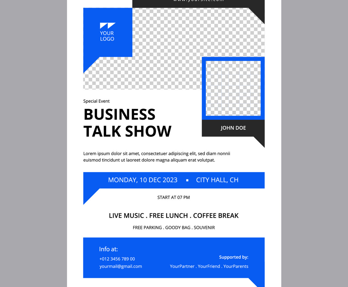 Modern Flat Business Poster Template