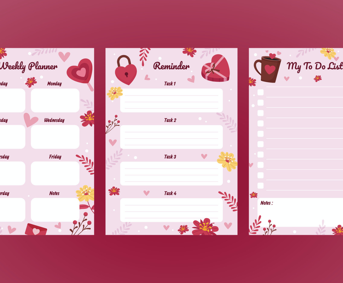 Valentine Journal Templates
