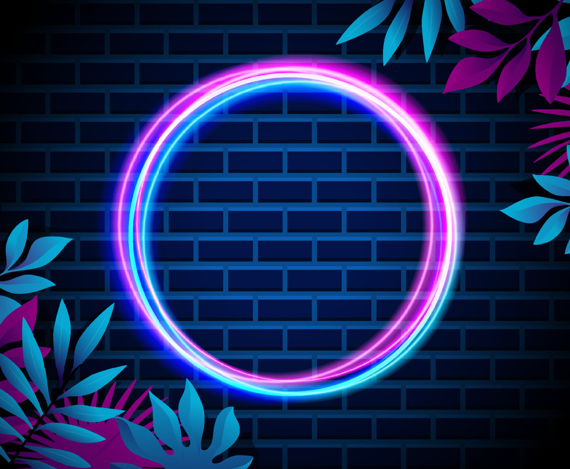 Aesthetic Neon Ring Background