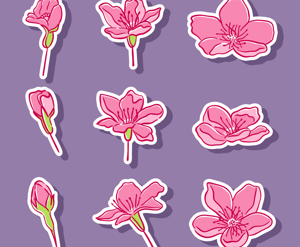 Peach Blossom Sticker Set