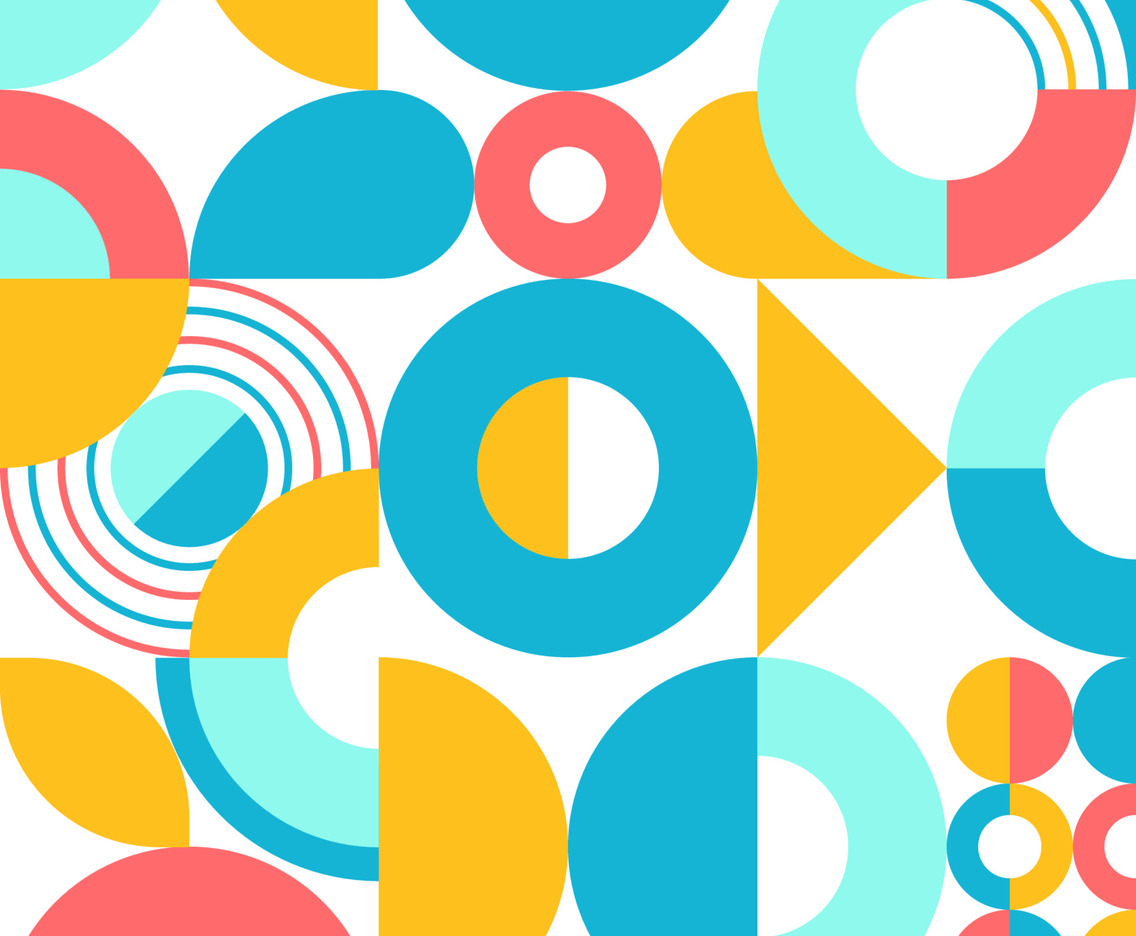 Vibrant Summer Colors Geometric Pattern