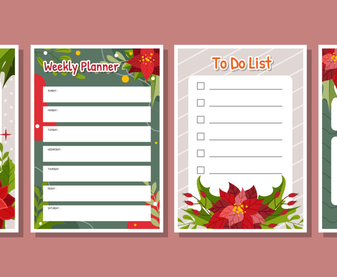 Poinsettias Journal Template