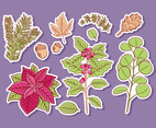 Poinsettias Sticker Set