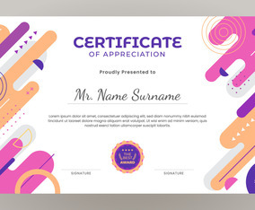 Flat Modern Certificate Concept Vector Art & Graphics | freevector.com