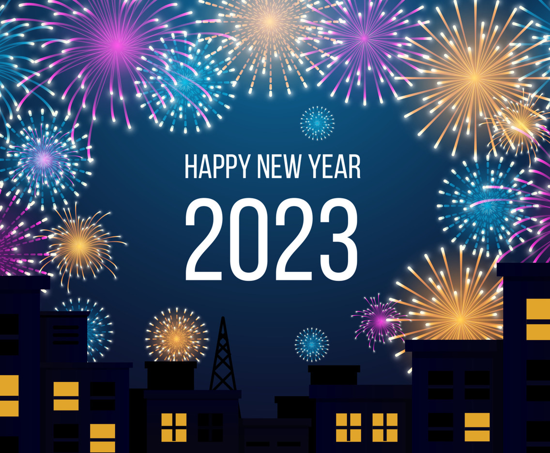 Fireworks on New Year's Eve Background