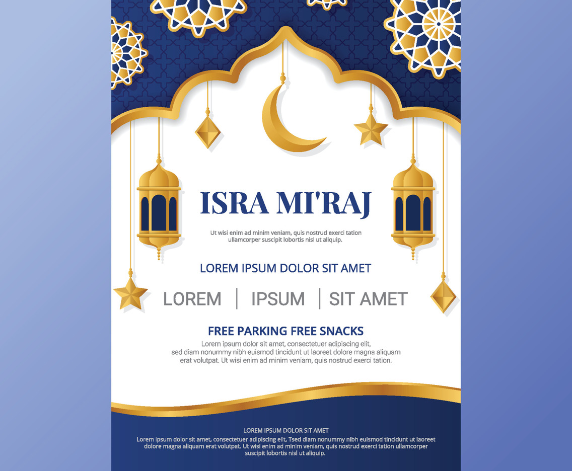 Gradient Isra Mi'raj Vertical Poster