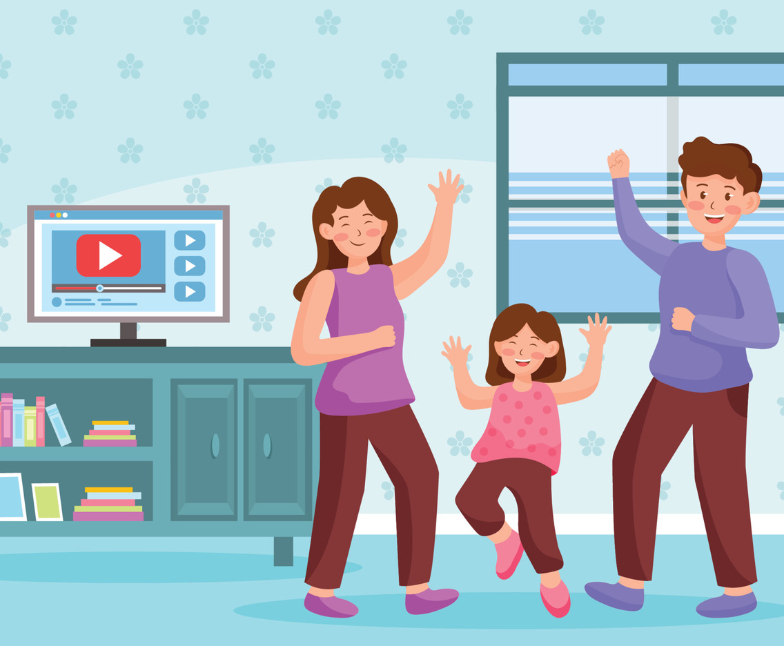 Family Dancing at Home